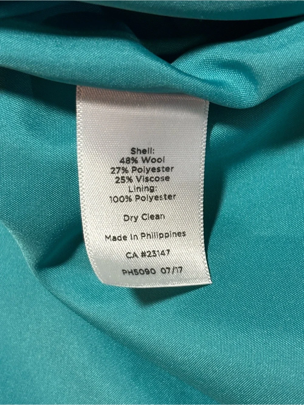 Talbots Wool Teal Scalloped Hem Women's Skirt, size 18W